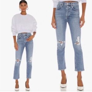 Agolde‎ Riley Straight Leg Crop Jeans Size 30